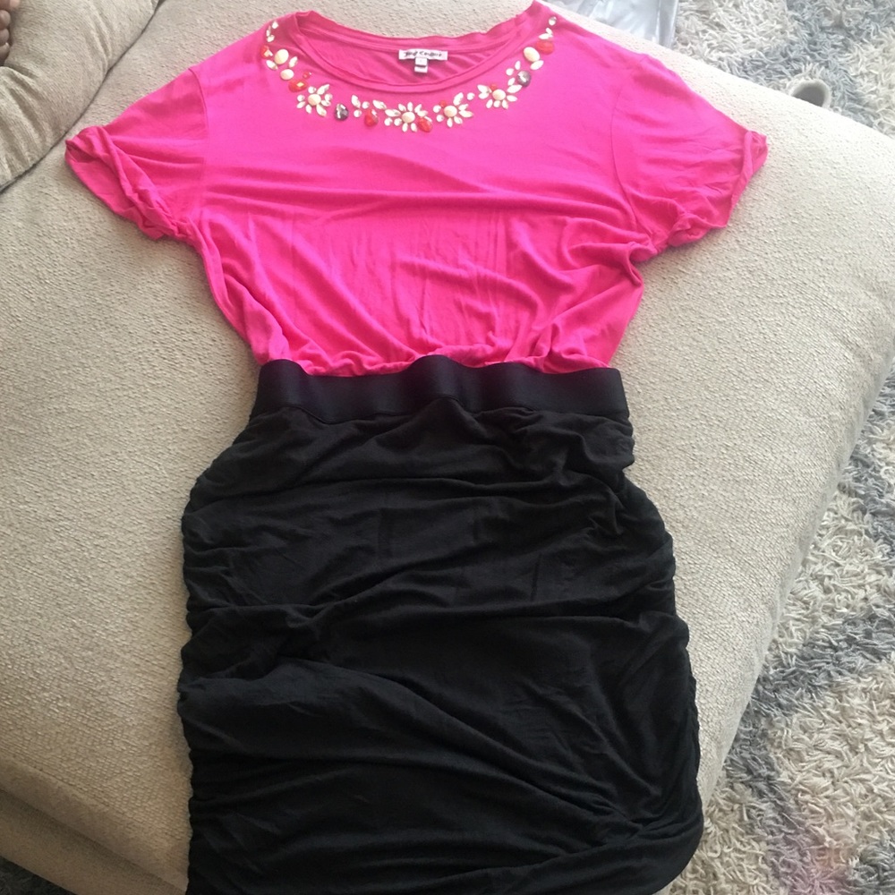 JUICY COUTURE cute Jeweled mini dress sz Large EUC